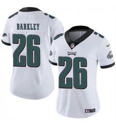 Women's Philadelphia Eagles #26 Saquon Barkley White Vapor Untouchable Limited Football Stitched Jersey(Run Small)