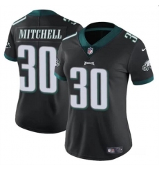 Women's Philadelphia Eagles #30 Quinyon Mitchell Black 2024 Draft Vapor Untouchable Limited Football Stitched Jersey(Run Small)