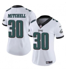 Women's Philadelphia Eagles #30 Quinyon Mitchell White 2024 Draft Vapor Untouchable Limited Football Stitched Jersey(Run Small)