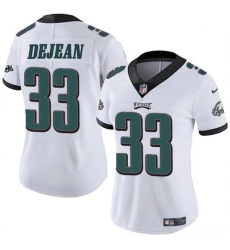 Women's Philadelphia Eagles #33 Cooper DeJean White 2024 Draft Vapor Untouchable Limited Football Stitched Jersey(Run Small)