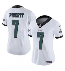 Women's Philadelphia Eagles #7 Kenny Pickett White Vapor Untouchable Limited Football Stitched Jersey(Run Small)