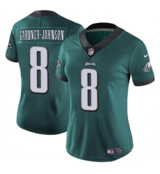 Women's Philadelphia Eagles #8 Chauncey Gardner-Johnson Green Vapor Untouchable Limited Football Stitched Jersey