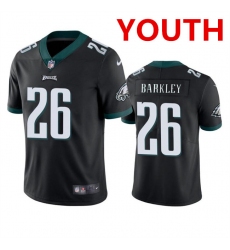 Youth Philadelphia Eagles #26 Saquon Barkley Black Vapor Untouchable Limited Football Stitched Jersey