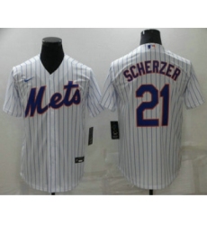 Men's New York Mets #21 Max Scherzer White Stitched MLB Cool Base Nike Jersey