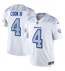 Youth Buffalo Bills #4 James Cook III White 2025 F.U.S.E. “Rivalries” Vapor Untouchable Stitched Football Jersey