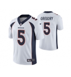 Men's Denver Broncos #5 Randy Gregory White Vapor Untouchable Limited Stitched Jersey