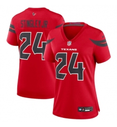 Women's Houston Texans #24 Derek Stingley Jr. Red 2024 Alternate Stitched Jersey