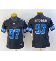 Women's Detroit Lions #97 Aidan Hutchinson Black 2024 F.U.S.E. 2nd Alternate Vapor Limited Football Stitched Jersey