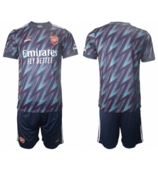 Men 2021-2022 Club Arsenal away blue blank Soccer Jersey