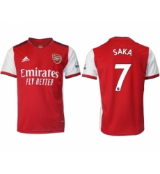 Men 2021-2022 Club Arsenal home aaa version red 7 Soccer Jersey