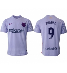 Men 2021-2022 Club Barcelona away aaa version purple 9 Soccer Jerseys