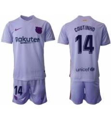 Men 2021-2022 Club Barcelona away purple 14 Soccer Jersey