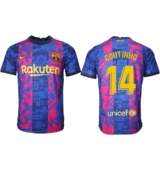 Men 2021-2022 Club Barcelona blue training suit aaa version 14 Soccer Jerseys