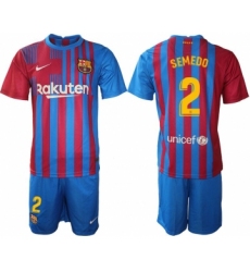 Men 2021-2022 Club Barcelona home blue 2 Nike Soccer Jersey