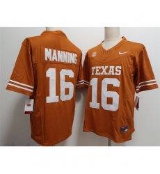 Youth Texas Longhorns #16 Arch Manning Orange Limited Stitched Jersey