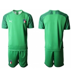Men's Italy Blank Green Goalkeeper Soccer Jersey Suit