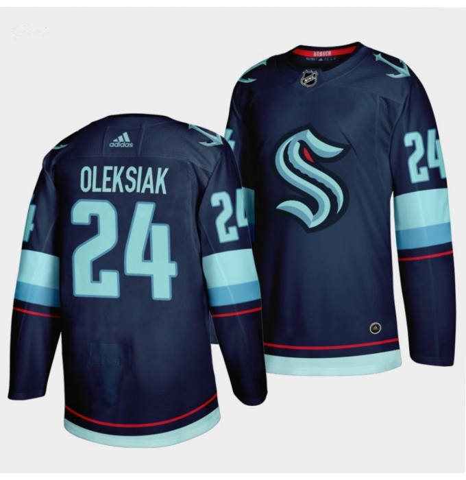 Men's Seattle Kraken #24 Jamie Oleksiak Home Navy Jersey