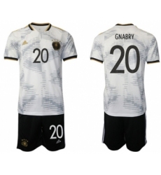 Men's Germany #20 Gnabry White Home Soccer Jersey Suit