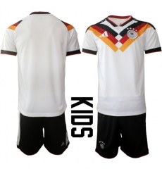 Youth Germany Blank White 2025 26 Home Soccer Jersey Suit