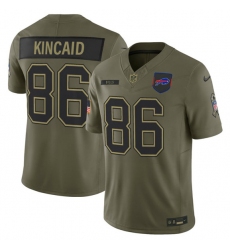 Men's Buffalo Bills #86 Dalton Kincaid Olive 2025 Salute to Service Limited Football Stitched Jersey