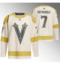 Men's Vegas Golden Knights #7 Alex Pietrangelo Cream 2024 Winter Classic Breakaway Stitched Jersey