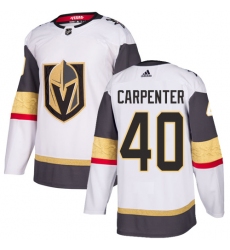 Men's Adidas Vegas Golden Knights #40 Ryan Carpenter Authentic White Away NHL Jersey