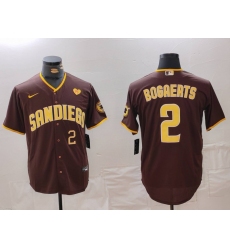 Men's San Diego Padres #2 Xander Bogaerts Brown With PS Cool Base Stitched Jerseys