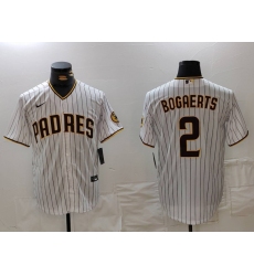 Men's San Diego Padres #2 Xander Bogaerts White Cool Base Stitched Jersey