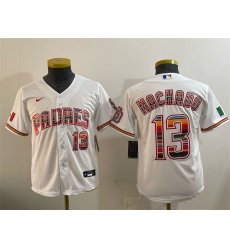 Youth San Diego Padres #13 Manny Machado White Mexico Cool Base Stitched Baseball Jersey