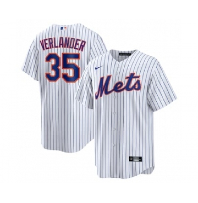 Men's New York Mets #35 Justin Verlander White Stitched MLB Cool Base Nike Jersey