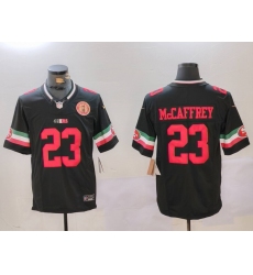 Men's San Francisco 49ers #23 Christian McCaffrey Black F.U.S.E. Mexico With Gate Bridge Vapor Limited Stitched Football Jerseys