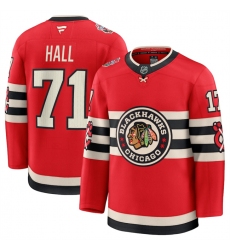 Men's Chicago Blackhawks #71 Taylor Hall Red 2024-25 Winter Classic Stitched Hockey Jersey