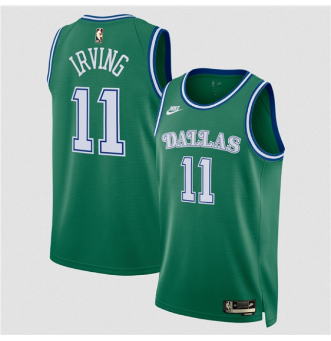 Men's Dallas Mavericks #11 Kyrie Irving Green 2025 Classic Edition Stitched Basketball Jersey