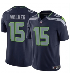 Men's Seattle Seahawks #15 P.J. Walker Navy 2024 F.U.S.E Vapor Limited Football Stitched Jersey