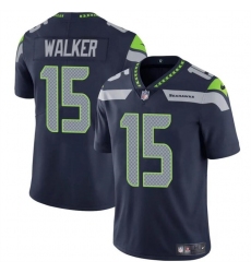 Men's Seattle Seahawks #15 P.J. Walker Navy Vapor Limited Football Stitched Jersey