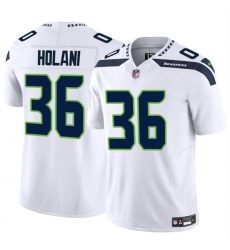 Men's Seattle Seahawks #36 George Holani White 2024 F.U.S.E Vapor Limited Football Stitched Jersey