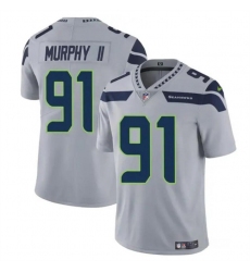 Men's Seattle Seahawks #91 Byron Murphy II Gray 2024 Draft Vapor Limited Football Stitched Jersey