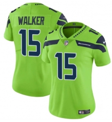 Women's Seattle Seahawks #15 P.J. Walker Green Vapor Limited Football Stitched Jersey