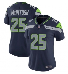 Women's Seattle Seahawks #25 Kenny McIntosh Navy Vapor Limited Football Stitched Jersey(Run Small)