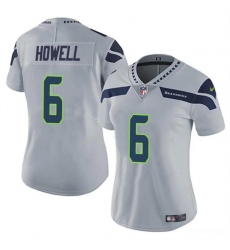 Women's Seattle Seahawks #6 Sam Howell Gray Vapor Limited Football Stitched Jersey