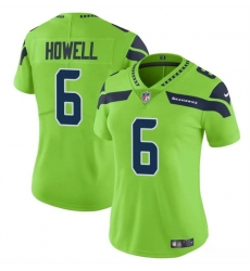 Women's Seattle Seahawks #6 Sam Howell Green Vapor Limited Football Stitched Jersey