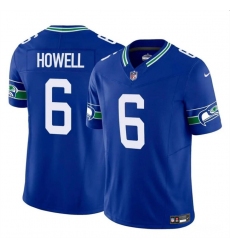 Youth Seattle Seahawks #6 Sam Howell Royal 2023 F.U.S.E. Throwback Vapor Limited Football Stitched Jersey