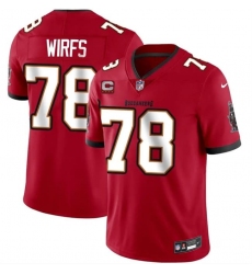 Men's Tampa Bay Buccaneers #78 Tristan Wirfs Red 2026 With 4-Star C Vapor Limited Football Stitched Jersey