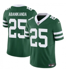 Men's New York Jets #25 Israel Abanikanda Green 2023 F.U.S.E Throwback Limited Football Stitched Jersey