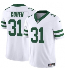 Men's New York Jets #31 Tarik Cohen White 2023 F.U.S.E. Vapor Limited Throwback Football Stitched Jersey