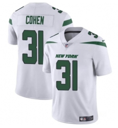 Men's New York Jets #31 Tarik Cohen White Vapor Untouchable Limited Football Stitched Jersey