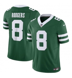 Men's New York Jets #8 Aaron Rodgers Green 2024 F.U.S.E. Vapor Limited Football Stitched Jersey