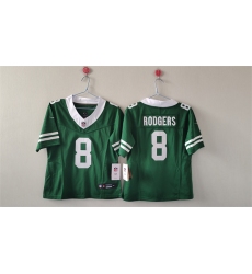 Women's New York Jets #8 Aaron Rodgers Green 2024 FU.S.E Vapor Football Stitched Jersey