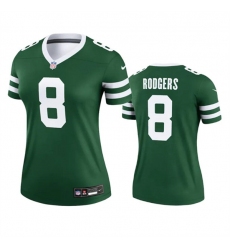 Women's New York Jets #8 Aaron Rodgers Green 2024 Football Stitched Jersey(Run Small)