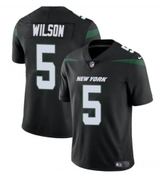 Men's New York Jets #5 Garrett Wilson Black Vapor Untouchable Limited Football Stitched Jersey